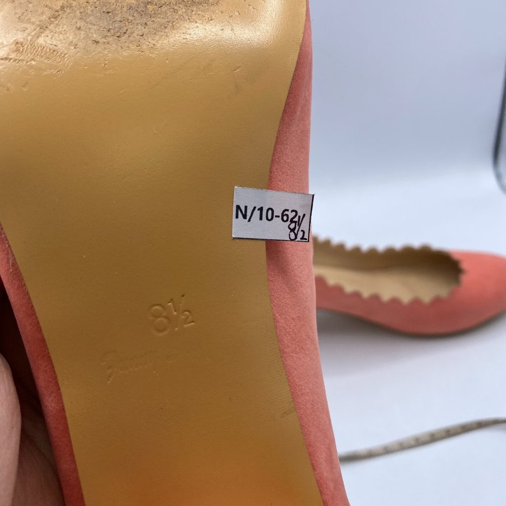 FSJ Pink Chunky Heels Suede Pump - Picture 8 of 11